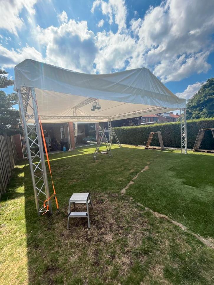 (Feest)tent 7x7,5x4m te huur, Tuin en Terras, Partytenten, Zo goed als nieuw, Partytent, 2 meter of meer, 5 tot 8 meter, 6 meter of meer