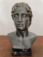 Bronzen buste op marmer"Alexander de Grote", Antiek en Kunst, Kunst | Beelden en Houtsnijwerken, Ophalen of Verzenden