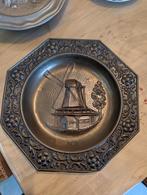 Antiek Tinnen Bord met Windmolen, Antiek en Kunst, Ophalen of Verzenden