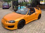 Honda CRX 1.6 CRX ESi totaal gerestaureerd als nieuw. Apk 8-, Zwart, Cabriolet, 1590 cc, Origineel Nederlands