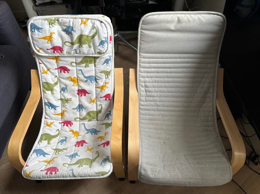 Ikea Poang Kinderstoelen - 2 stuks, Ophalen, Gebruikt, Twee, Overige kleuren