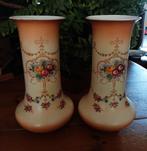 Twee antieke vazen Crown Duco Ware England 1880-1900, Antiek en Kunst, Antiek | Vazen, Ophalen of Verzenden