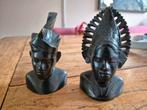 Indonesische Houten Bustes - Circa 1920, Antiek en Kunst, Ophalen of Verzenden