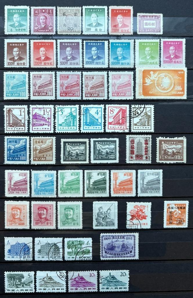 Selectie CHINA onder andere "vlinders 1963"     * KIJKEN *, Postzegels en Munten, Postzegels | Azië, Gestempeld, Oost-Azië, Verzenden