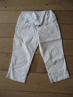Witte capribroek met bovenbuikband, strak model, maat 38/M, Maat 38/40 (M), Ophalen of Verzenden, Gedragen, Broek of Spijkerbroek