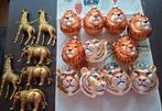 Kerstballen : leeuw,  tijger, olifant en giraf, Ophalen