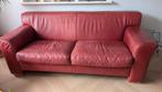 Rood leren bank, Ophalen, Gebruikt, 150 tot 200 cm, Tweepersoons