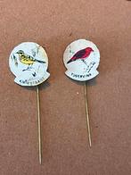 Vintage Vogel Speldjes - Kwikstaart & TjgerVink, Ophalen of Verzenden, Gebruikt, Dier of Natuur, Speldje of Pin
