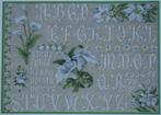 Borduurpatroon  Witte  Bloemen merklap nr 1708, Verzenden, Nieuw, Handborduren, Patroon