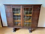 Vintage vitrinekast met glas-in-lood – 125x113x35 cm, Ophalen