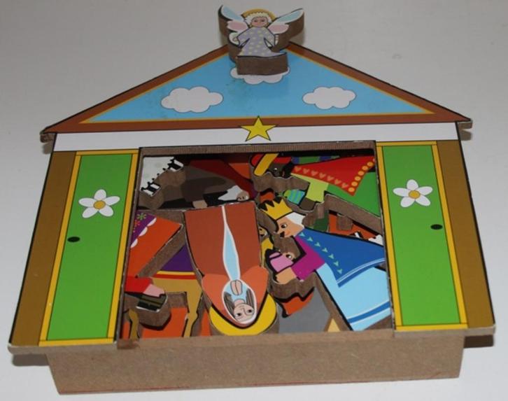 Houten kerstgroep voor kinderen - 107238, Diversen, Kerst, Gebruikt, Ophalen of Verzenden