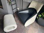 Leolux Solymi relax fauteuil met voetenbank, Ophalen, Gebruikt, Modern, 50 tot 75 cm