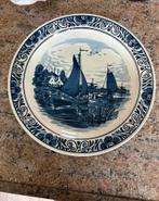 Delfts Blauw Bord met Zeilschip, Ophalen of Verzenden