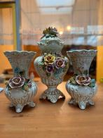 Vintage Bassano vazen met bloemdecoratie, Ophalen of Verzenden