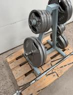 Olympische halterset + standaard / gewichten / 50 mm, Ophalen, Benen, Gebruikt, -