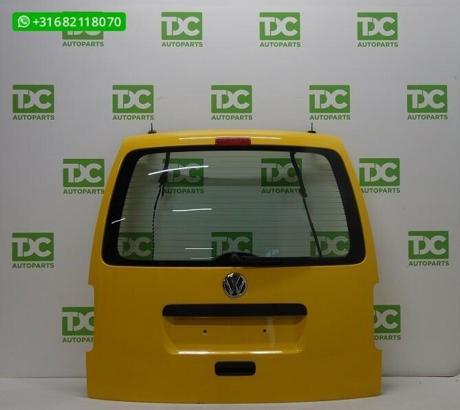 Volkswagen Caddy ('03-'14) Achterklep geel met ruit, Auto-onderdelen, Carrosserie en Plaatwerk, Achterklep, Volkswagen, Gebruikt