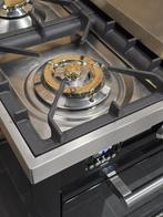 Luxe Fornuis Boretti 90cm hoogglans zwart + rvs 300 oven, Witgoed en Apparatuur, Fornuizen, Niet ingevuld, 60 cm of meer, Niet ingevuld
