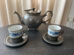 Antiek Tinnen Theeservies met Kopjes, Antiek en Kunst, Antiek | Tin, Ophalen