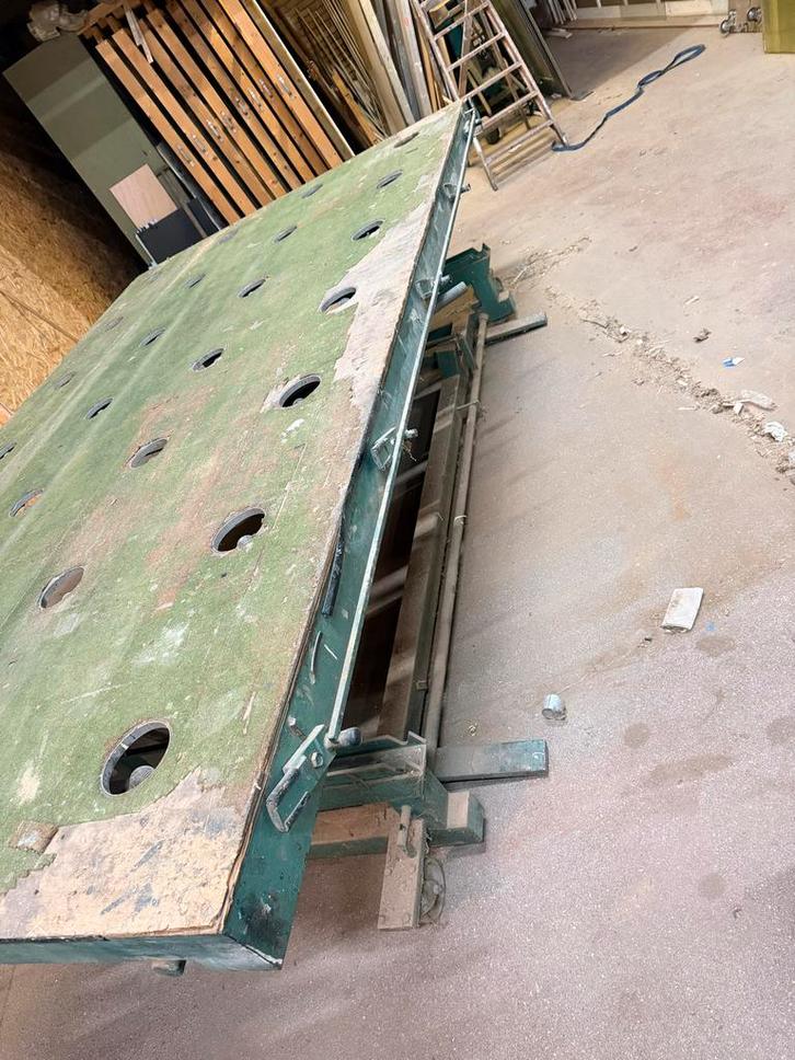 Glas snijtafel - Kantelbaar, Doe-het-zelf en Verbouw, Werkbanken, Gebruikt, 170 cm of meer, Ophalen