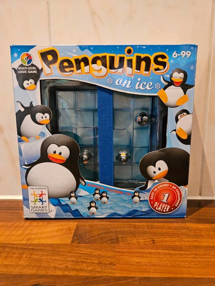 Pinguïns op ijs - Smart Games, Hobby en Vrije tijd, Gezelschapsspellen | Bordspellen, Zo goed als nieuw, Een of twee spelers, Reisspel