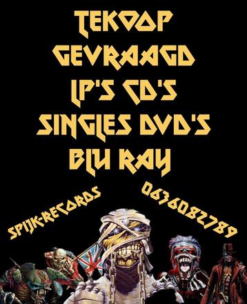 Tekoop gevraagd lp's Singles  hardrock Metal vinyl Inkoop  beschikbaar voor biedingen