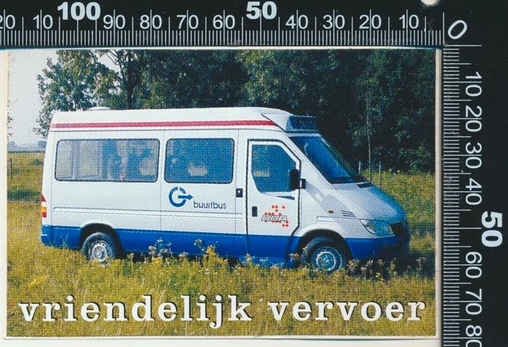 Sticker: BBA - Buurtbus - Vriendelijk Vervoer, Verzamelen, Stickers, Zo goed als nieuw, Bedrijf of Vereniging, Ophalen of Verzenden