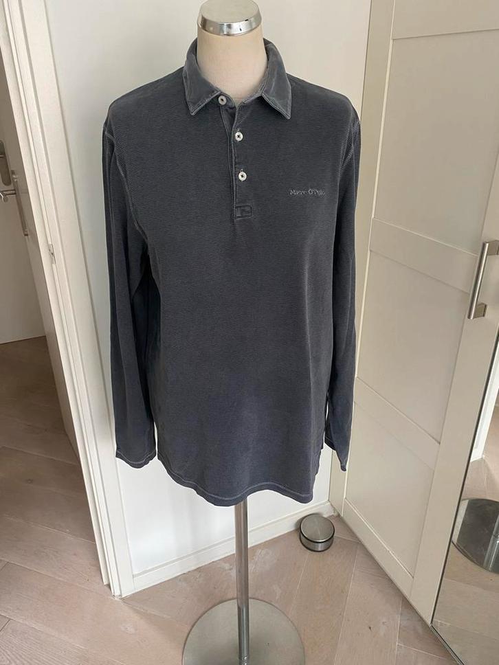 Marc O'Polo Polo Shirt - Grijs - Maat L 100% katoen, Kleding | Heren, Overhemden, Zo goed als nieuw, Halswijdte 39/40 (M), Grijs