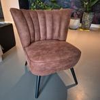 Fauteuil (vintage look) met cognac kleurige stoffering, Huis en Inrichting, Fauteuils, Ophalen, Zo goed als nieuw