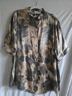 Nieuwe blouse beige zwart 40 42 44, Ophalen of Verzenden, Nieuw, Maat 42/44 (L), Zwart