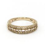 Gouden ring met diamanten - 18K, Ophalen of Verzenden, Zo goed als nieuw, 17 tot 18, Met edelsteen