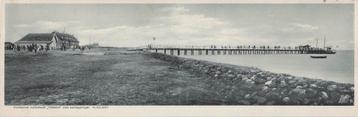 panorama ansichtkaart Vlieland aankomst boot ca. 1920 Cupido beschikbaar voor biedingen