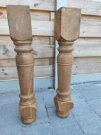 2 Eiken Tafelpoten - Landelijke Stijl, Ophalen, Tafelpoot, 50 tot 100 cm, Eikenhout