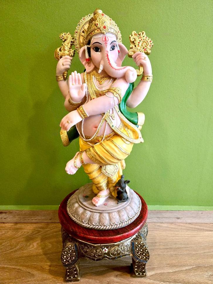 Ganesha beelden wit of full color 59 cm!, Verzamelen, Beelden en Beeldjes, Nieuw, Religie, Ophalen of Verzenden