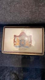 WVan Melle retro vintage blik met sleutel blikken trommel, Antiek en Kunst, Ophalen of Verzenden