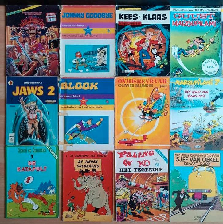 21 Verschillende Strips - Sjef, Roel, Sjoerd, Papyrus..., Boeken, Stripboeken, Gelezen, Meerdere stripboeken, Ophalen of Verzenden