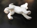 Antiek Beeldje Porseleinen Witte Hond Niet Gemerkt, Antiek en Kunst, Ophalen of Verzenden