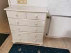 Witte ladekast  met 7 Lades, Ophalen, Gebruikt, 5 laden of meer, Grenenhout