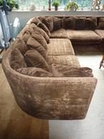 Vintage Sofa Modulair 1970s Chocolate Chenille Roche Bobois, Ophalen, Gebruikt, Stof, Vintage 1970's