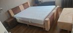 Fluwelen velvet boxspring 1.60, Ophalen, Tweepersoons, Zo goed als nieuw, 200 cm