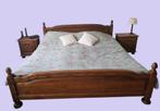 Vintage eiken 2 persoons bed 180x200, Ophalen, Bruin, Tweepersoons, Zo goed als nieuw