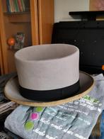 Grijze hoge hoed met werk, Kleding | Heren, Hoeden en Petten, Hoed, Zo goed als nieuw, Generic, One size fits all