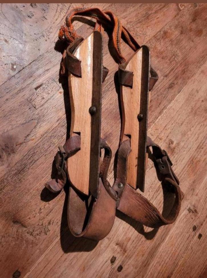 Oude Friese Doorlopers / Houtjes- Vintage Schaatsen maat 19, Sport en Fitness, Schaatsen, Gebruikt, Friese doorlopers, Overige merken