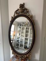 Ovale Spiegel met Sierlijke Lijst uit italie, Antiek en Kunst, Antiek | Spiegels, Ophalen of Verzenden, Ovaal, 50 tot 100 cm, 100 tot 150 cm
