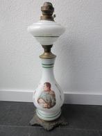 Napoleon lamp olielamp antiek glas olie opaline, Antiek en Kunst, Ophalen