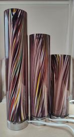 Veelkleurige glazen tafellampen van Herstal Tube trio, Ophalen of Verzenden, Zo goed als nieuw, Minder dan 50 cm