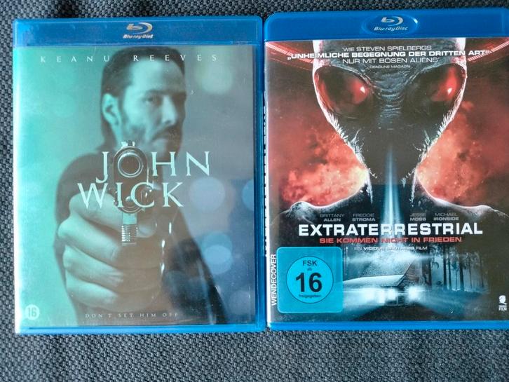 John Wick 1  + Extraterrestrial op Blu Ray, Cd's en Dvd's, Blu-ray, Gebruikt, Ophalen of Verzenden