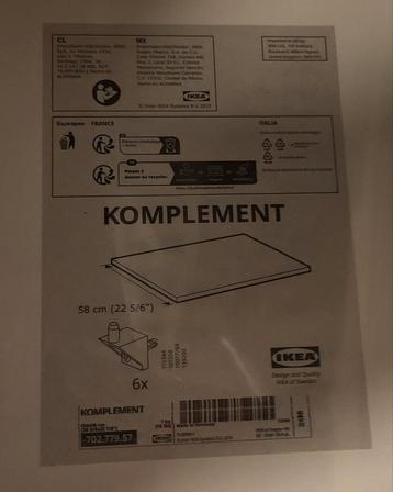 IKEA Komplement plank 100x58 cm beschikbaar voor biedingen