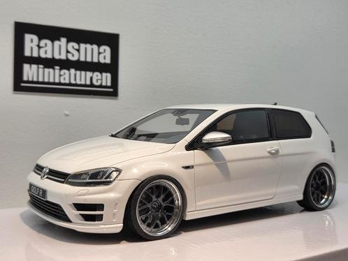 Volkswagen golf 7 R - Wit + 19inch/Verlaagd 1:18 Ottomobile, Hobby en Vrije tijd, Modelauto's | 1:18, Zo goed als nieuw, Auto
