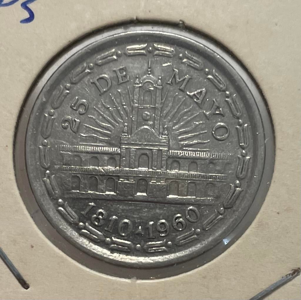 1 peso Argentinië 1810-1960 25 de mayo, Ophalen of Verzenden, Zuid-Amerika