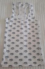 Tanktop wit zwarte lippen maat s strech sexy tops topje, Kleding | Dames, Tops, Verzenden, Wit, Zo goed als nieuw, Maat 36 (S)